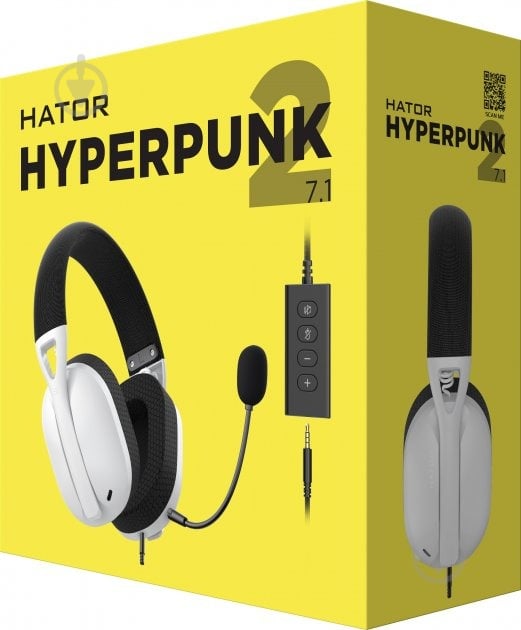 Наушники Hator Hyperpunk 2 black/white (HTA-846) - фото 8