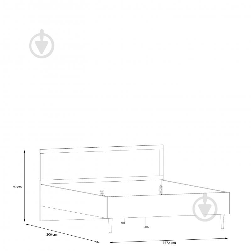 Ліжко Forte Meble Calasetta 160x200 см дуб елегант - фото 4
