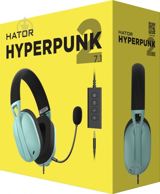 Наушники Hator Hyperpunk 2 black/mint (HTA-848) - фото 8