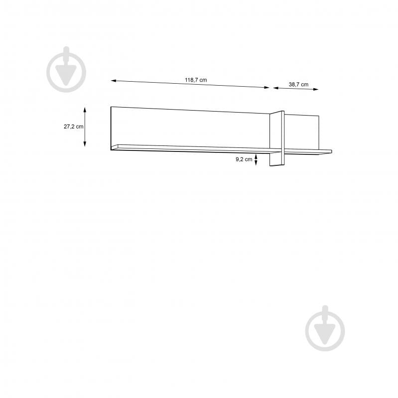 Полки Forte Meble Jokkaz 3881600219 черный/дуб флагстафф - фото 5 Полки Forte Meble Jokkaz 3881600219 черный/дуб флагстафф - фото 5