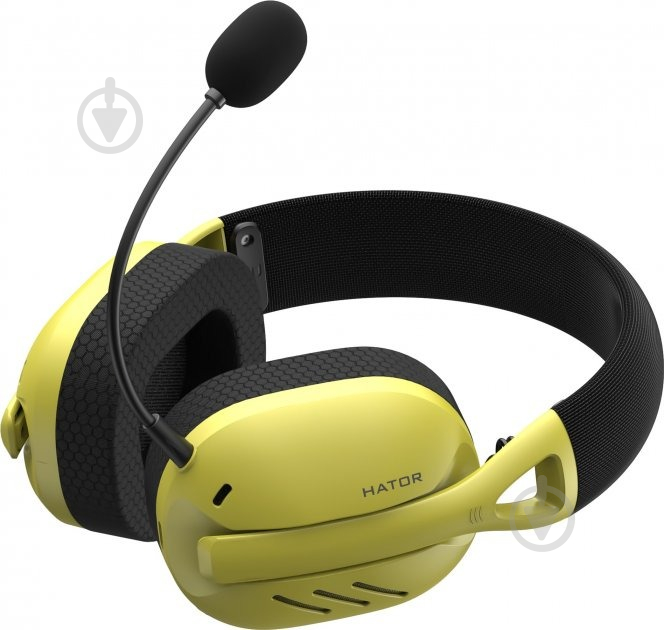 Наушники Hator Hyperpunk 2 Wireless Tri-mode black/yellow (HTA-857) - фото 7