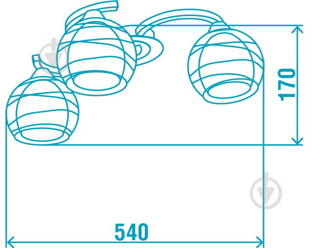 Люстра стельова Victoria Lighting 3xE27 хром Soba/PL3 - фото 2