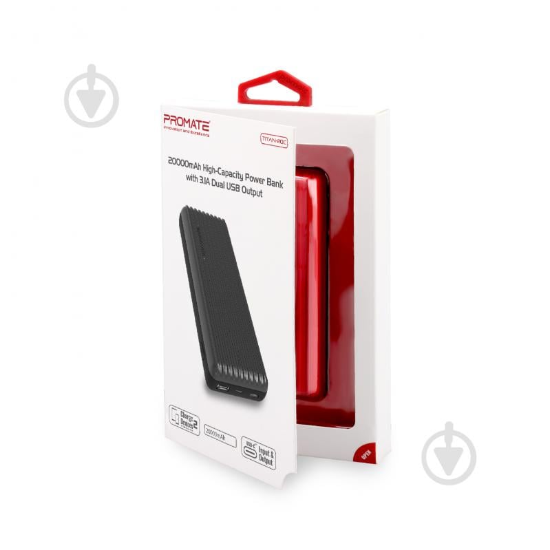 Повербанк Promate 20000 mAh (titan-20c.red) - фото 8