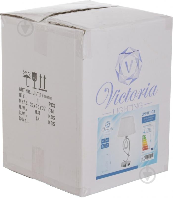 Настільна лампа декоративна Victoria Lighting 1x40 Вт E27 хром Lin/TL1 - фото 5