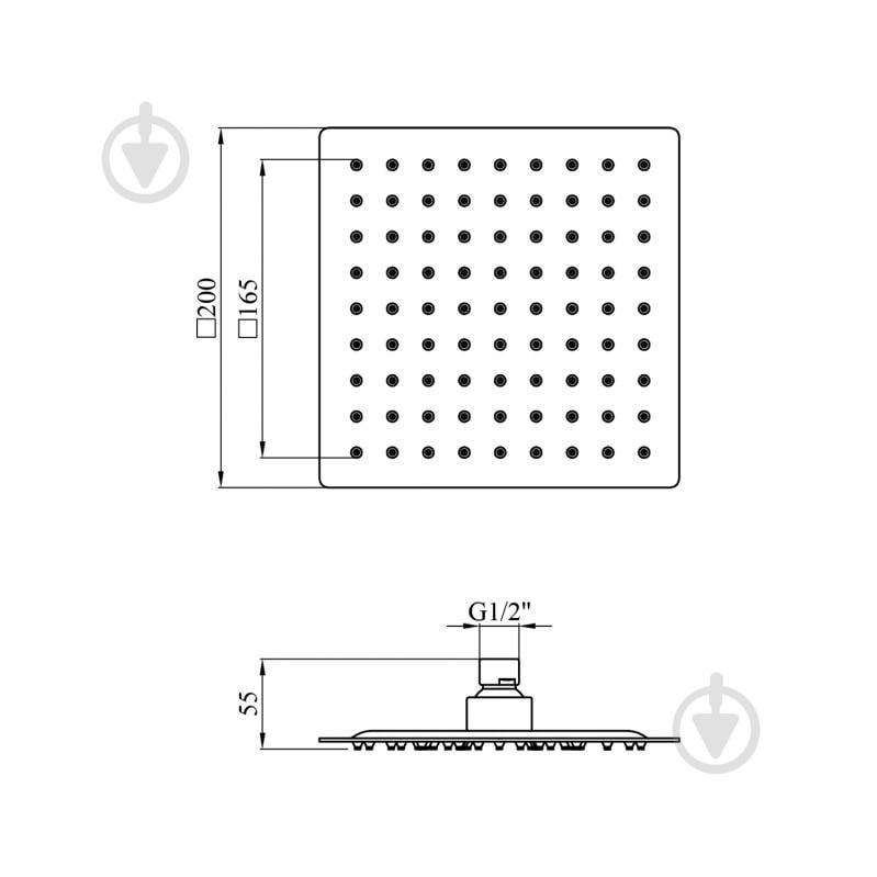 Верхний душ Kroner KRP Edelstahl Kubus - ESG704-20 - фото 2 Верхний душ Kroner KRP Edelstahl Kubus - ESG704-20 - фото 2