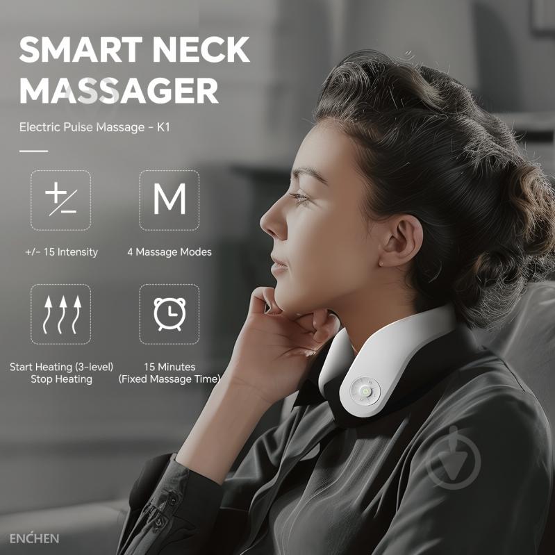 Массажер для шеи ENCHEN Jeeback Neck Massager K1 White - фото 17 Массажер для шеи ENCHEN Jeeback Neck Massager K1 White - фото 17