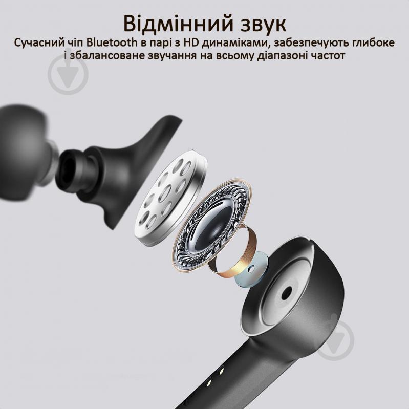 Наушники Promate TrueBlue-4 Bluetooth 5 IPX5 black (trueblue-4.black) - фото 3