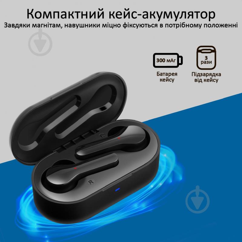 Наушники Promate TrueBlue-4 Bluetooth 5 IPX5 black (trueblue-4.black) - фото 5