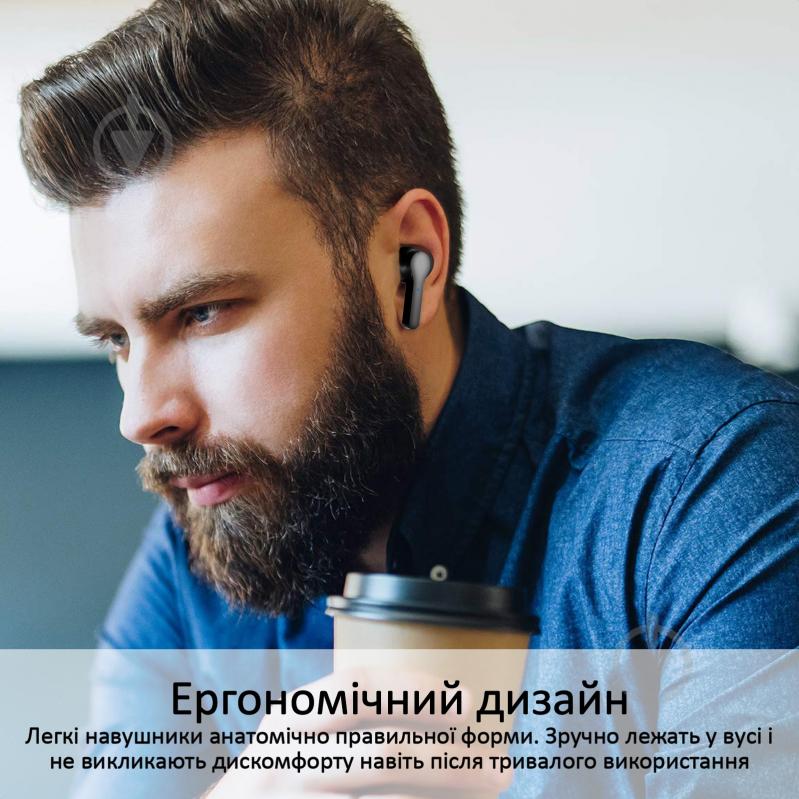 Наушники Promate TrueBlue-4 Bluetooth 5 IPX5 black (trueblue-4.black) - фото 7