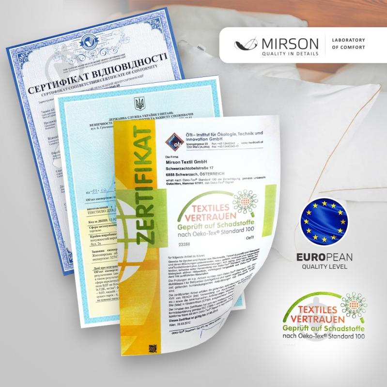 Наматрацник вовняний MirSon Woollen двосторонній Aloe Vera 243 водонепроникний з резинкою по периметру 26х140x200 см - фото 9