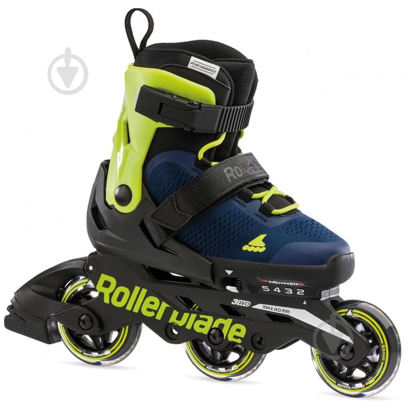 Роликові ковзани Rollerblade Microblade 3WD 07221700-159 р. 33-36,5 синій - фото 2