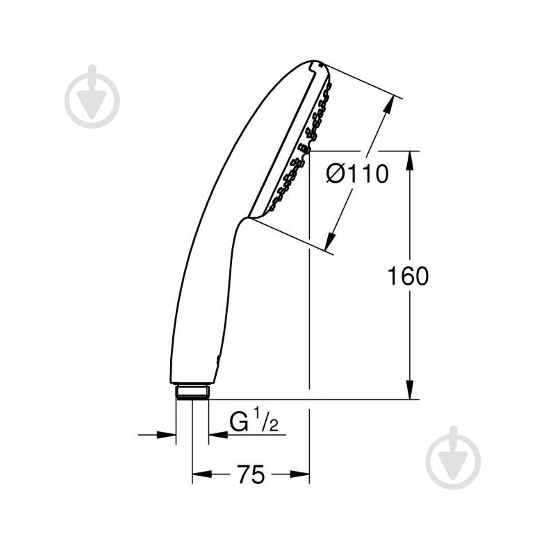 Лейка для душа Grohe QuickFix Vitalio Start 110 27940001 - фото 2