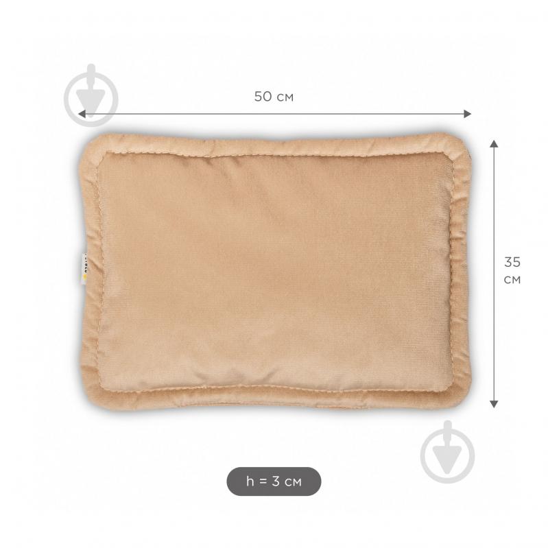 Лежак PETBED Слим XS 50х35 см h-3 см велюр бежевый - фото 4 Лежак PETBED Слим XS 50х35 см h-3 см велюр бежевый - фото 4