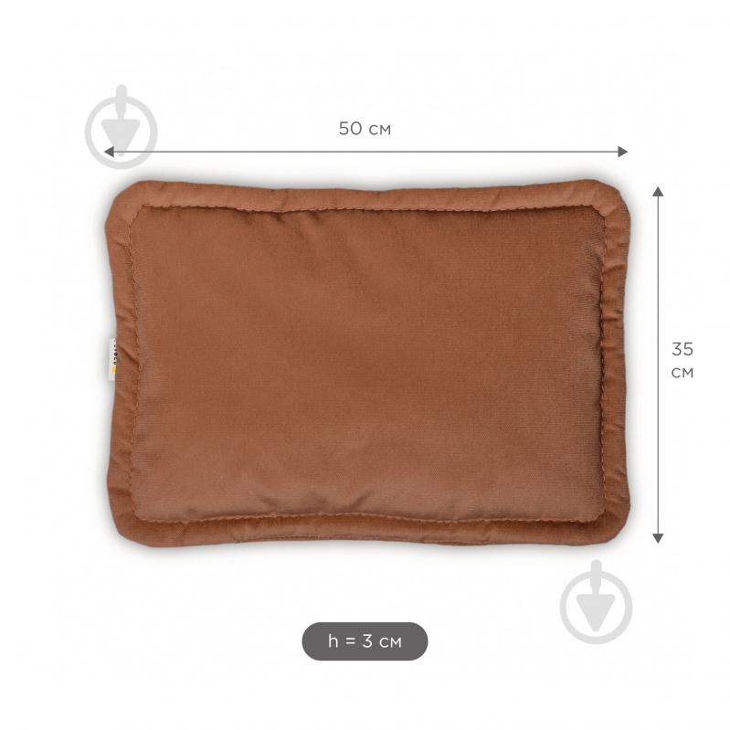 Лежак PETBED Слим XS 50х35 см h-3 см велюр коричневый - фото 4