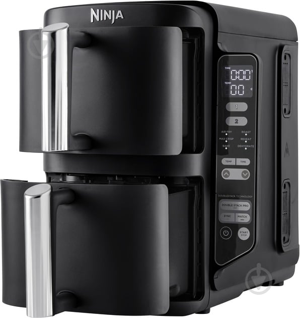 Мультипечь NINJA SL300EU Double Stack Air fryer double basket vertical 7.6l - black - фото 3