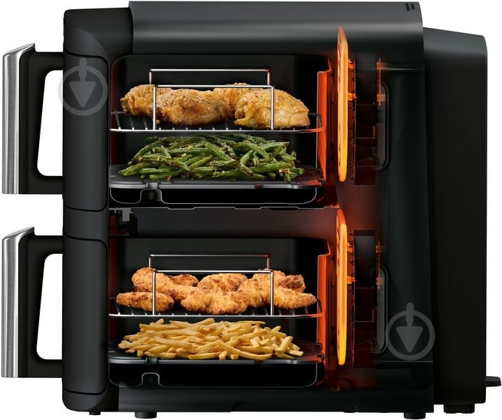 Мультипечь NINJA SL300EU Double Stack Air fryer double basket vertical 7.6l - black - фото 13