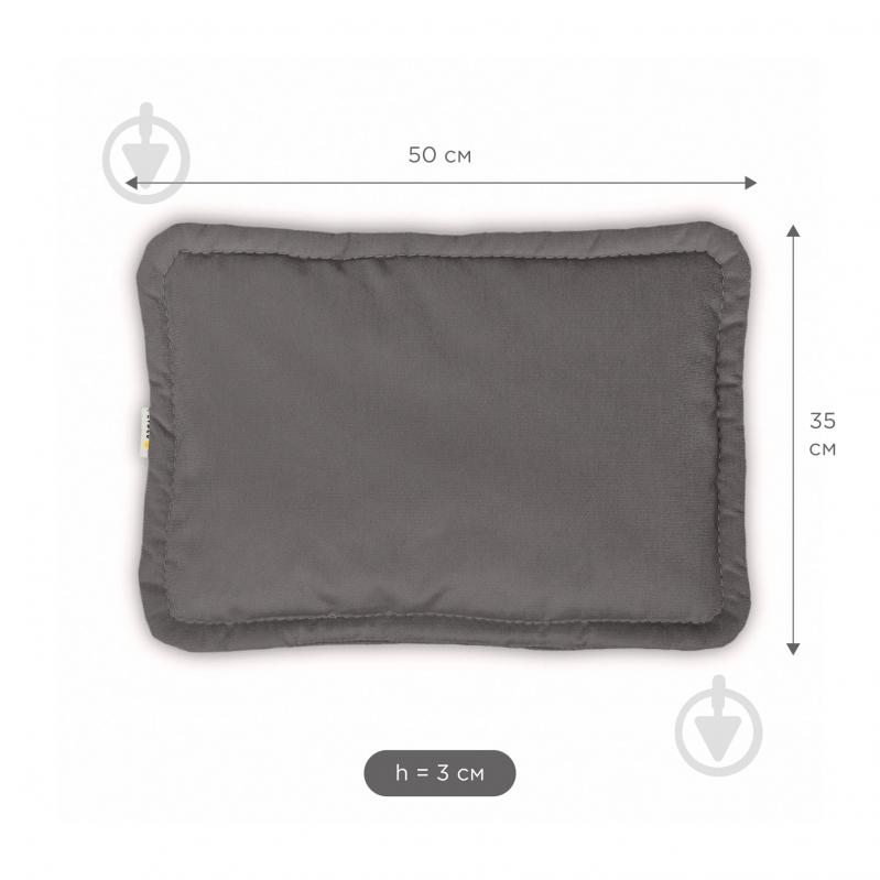 Лежак PETBED Слим XS 50х35 см h-3 см велюр темно-серый - фото 4 Лежак PETBED Слим XS 50х35 см h-3 см велюр темно-серый - фото 4