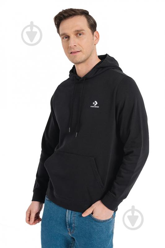 Джемпер Converse STANDARD FIT LEFT CHEST STAR CHEV EMB HOODIE FT 10023874-001 р.M чорний - фото 1