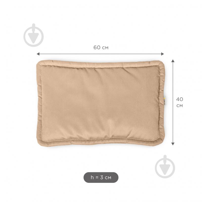 Лежак PETBED Слим S 60х40 см h-3 см велюр бежевый - фото 4 Лежак PETBED Слим S 60х40 см h-3 см велюр бежевый - фото 4