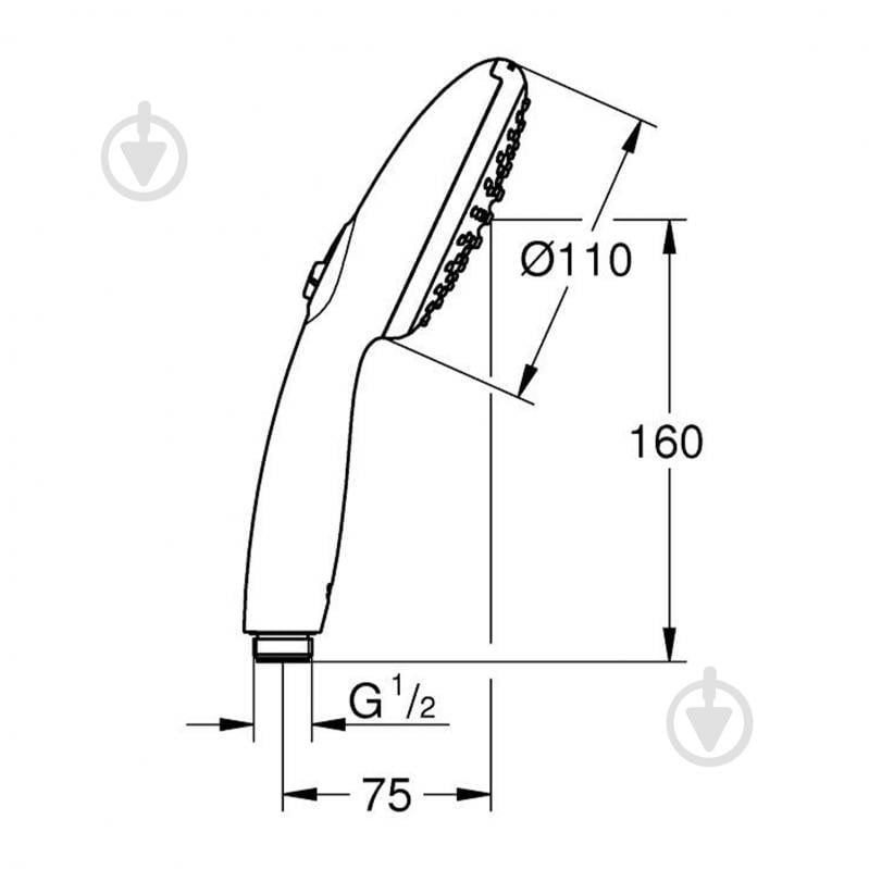 Лейка для душа Grohe Tempesta 110 27597003 - фото 2 Лейка для душа Grohe Tempesta 110 27597003 - фото 2
