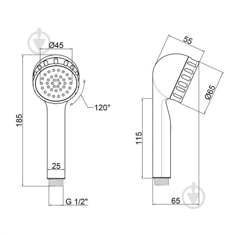 Лейка для душа Kroner KRM - C707 - фото 2 Лейка для душа Kroner KRM - C707 - фото 2