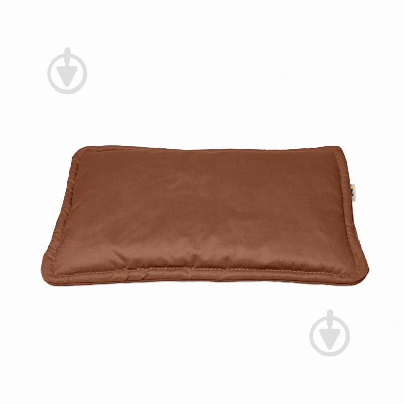 Лежак PETBED Слим S 60х40 см h-3 см велюр коричневый - фото 1