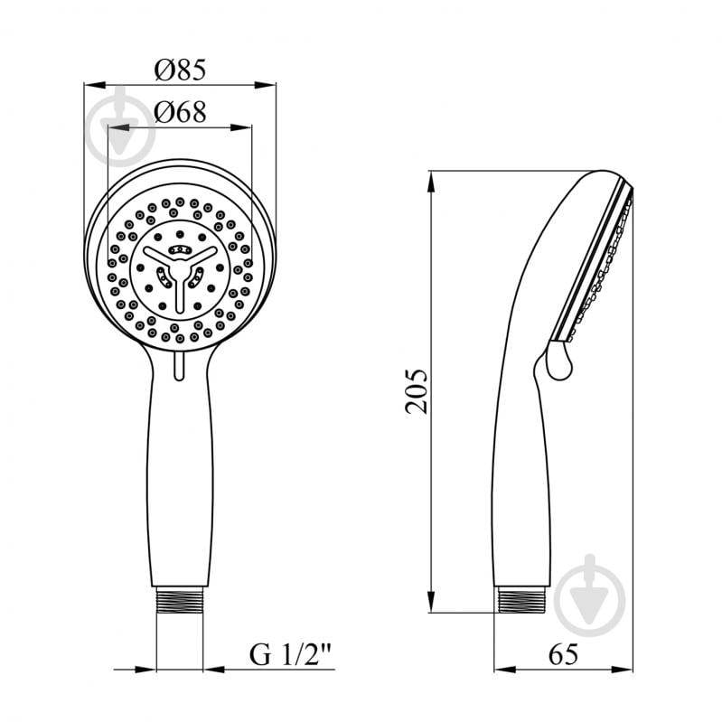 Лейка для душа Kroner KRM - C706 - фото 2