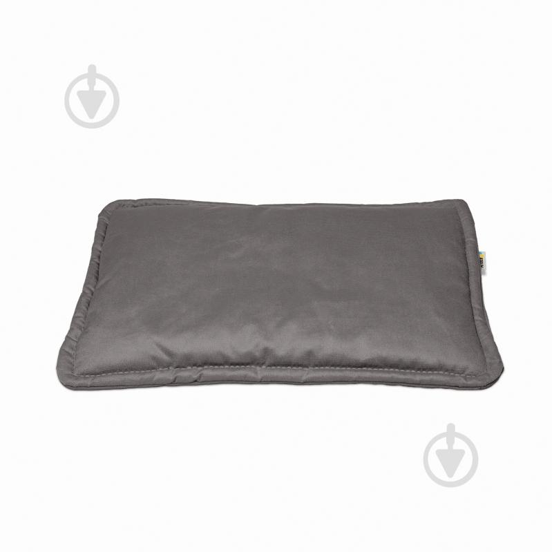 Лежак PETBED Слім S 60х40 см h-3 см велюр темно-сірий - фото 1