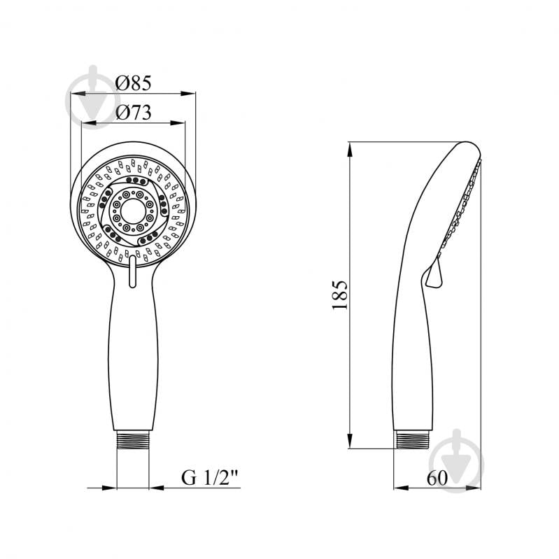 Лейка для душа Kroner KRM - C709 - фото 2