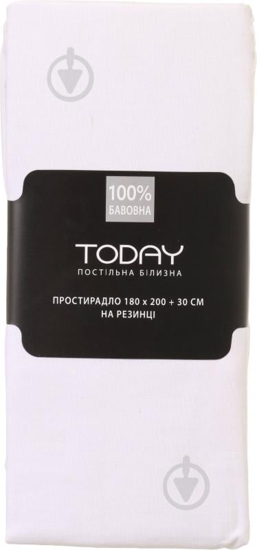 Простынь на резинке 2 180x200 см молочный Today - фото 3