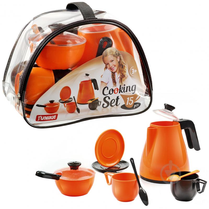 Набір дитячого посуду ЮНІКА Cooking Set (15 предметів) 71467 - фото 1