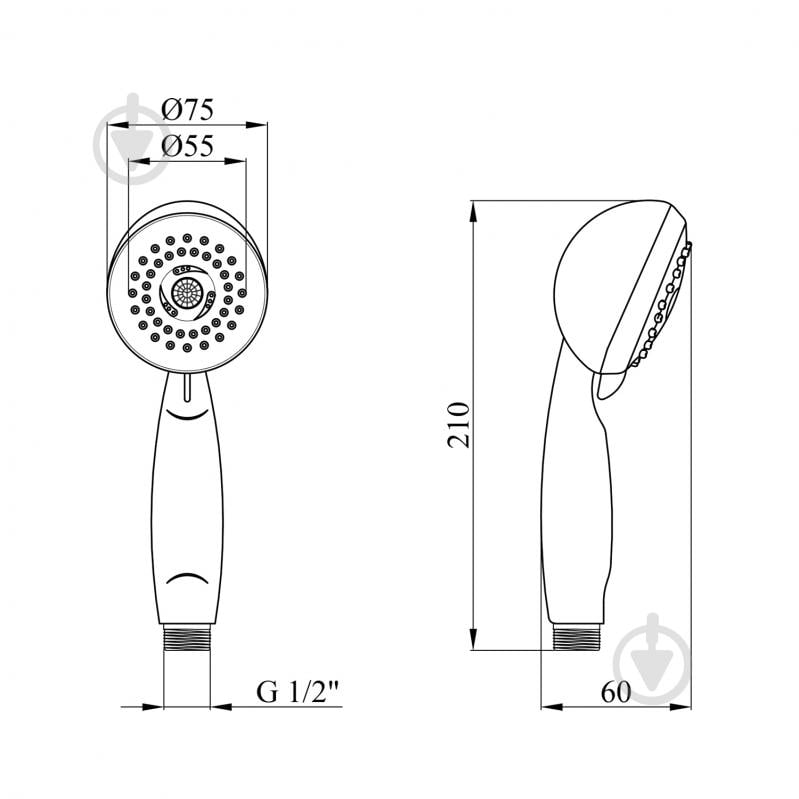 Лейка для душа Kroner KRM - C712 - фото 2