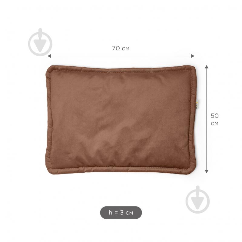 Лежак PETBED Слим М 70х50 см h-3 см велюр коричневый - фото 4 Лежак PETBED Слим М 70х50 см h-3 см велюр коричневый - фото 4