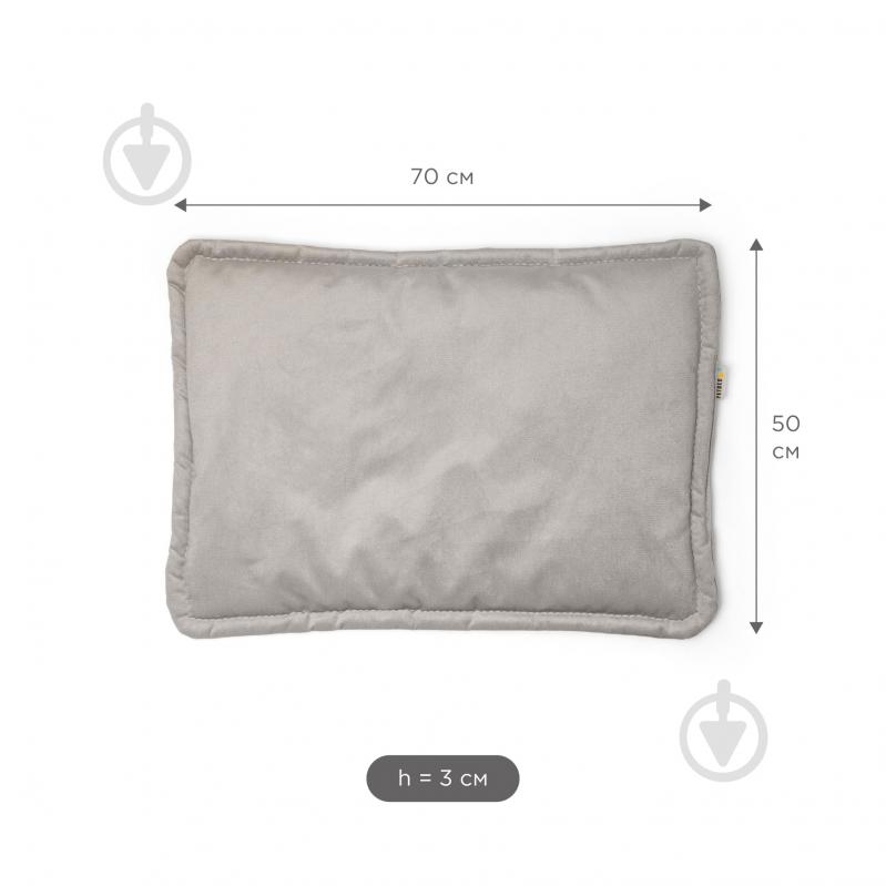 Лежак PETBED Слим М 70х50см h-3см велюр серый - фото 4 Лежак PETBED Слим М 70х50см h-3см велюр серый - фото 4