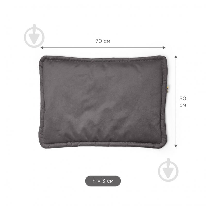 Лежак PETBED Слим М 70х50 см h-3 см велюр темно-серый - фото 4 Лежак PETBED Слим М 70х50 см h-3 см велюр темно-серый - фото 4