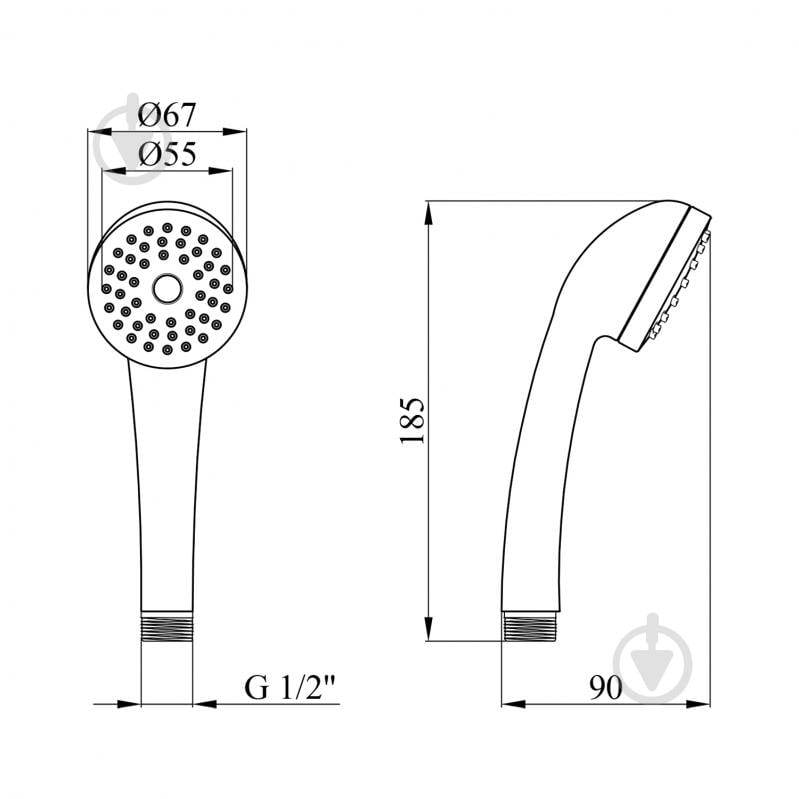 Лейка для душа Kroner KRM - C715 - фото 2