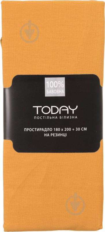 Простынь на резинке 2 180x200 см охра Today - фото 3