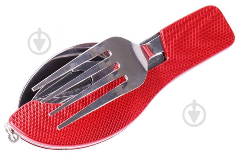 Ложка-виделка Fishing ROI туристична 4 в 1 Red - фото 2 Ложка-виделка Fishing ROI туристична 4 в 1 Red - фото 2