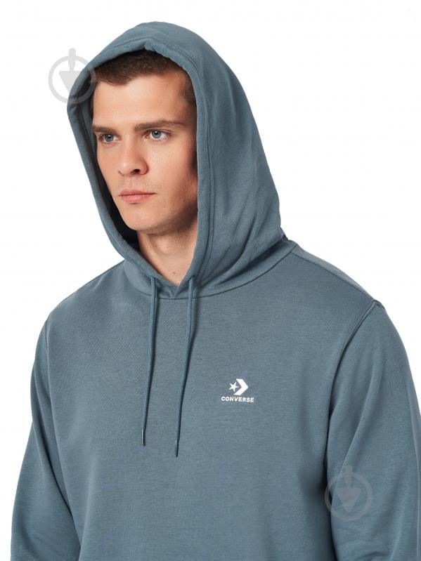 Джемпер Converse STANDARD FIT LEFT CHEST STAR CHEV EMB HOODIE FT 10023874-486 р.XL зеленый - фото 3