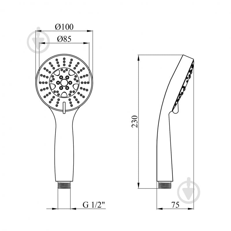 Лейка для душа Kroner KRM - C721 - фото 2