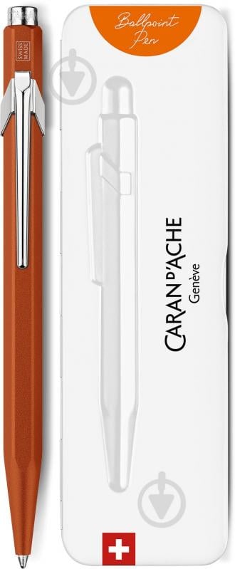Ручка Caran d'Ache 849 Colormat-X оранжевая / box - фото 1