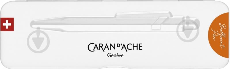 Ручка Caran d'Ache 849 Colormat-X оранжевая / box - фото 5