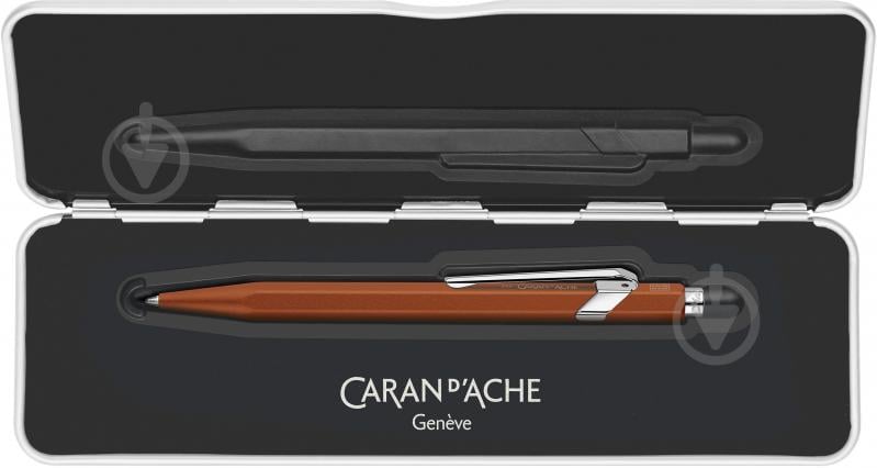Ручка Caran d'Ache 849 Colormat-X оранжевая / box - фото 2
