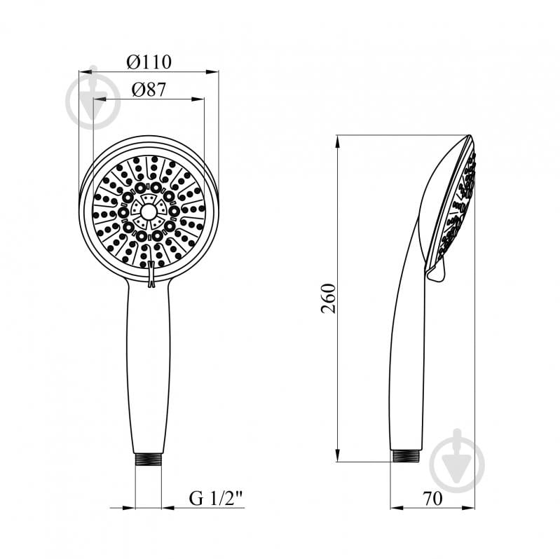 Лейка для душа Kroner KRM - C722 - фото 2