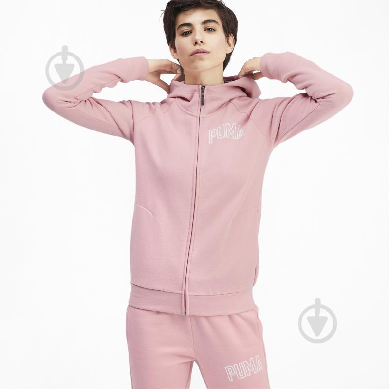 Джемпер Puma Athletics FZ Hoody FL 58013714 р. XS розовый - фото 1