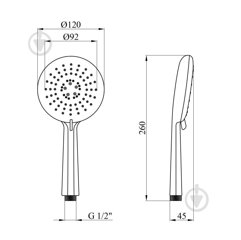 Лейка для душа Kroner KRM - C724 - фото 2