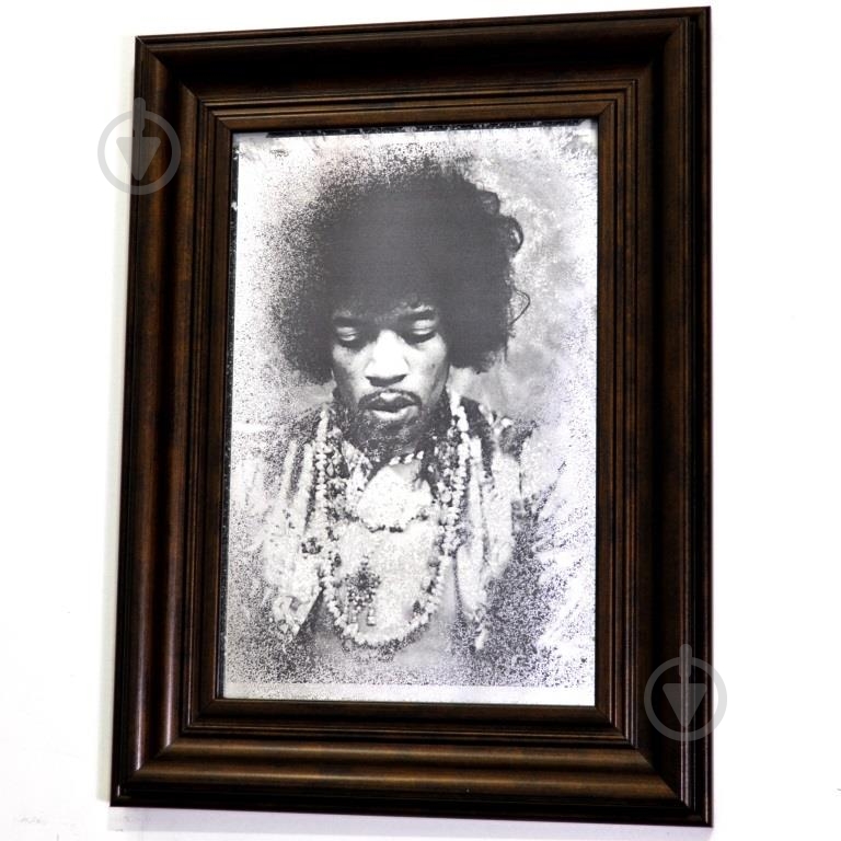 Картина Jimi Hendrix №1764 в рамі за зістареним дзеркалом 30x40 см SEAPS - фото 1