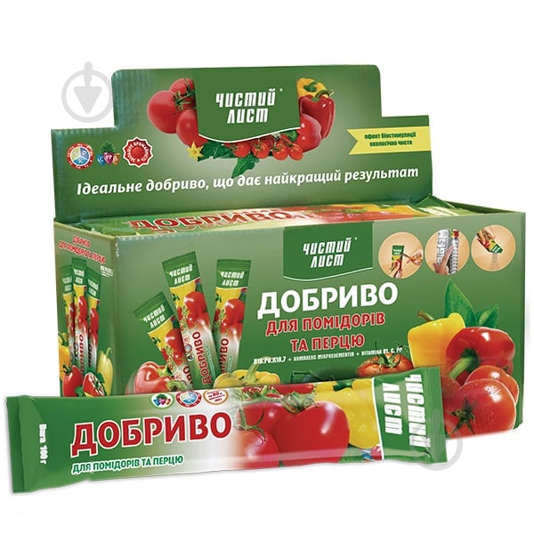 Добриво кристалічне Чистий Лист для помідорів та перцю 100 г - фото 1