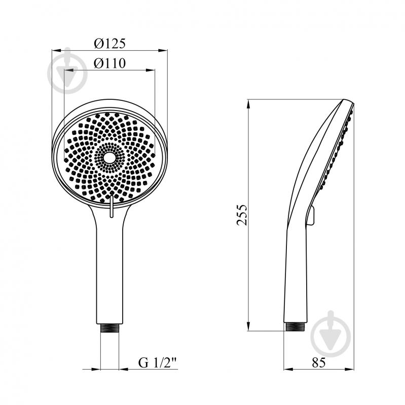 Лейка для душа Kroner KRM - C725 - фото 2 Лейка для душа Kroner KRM - C725 - фото 2