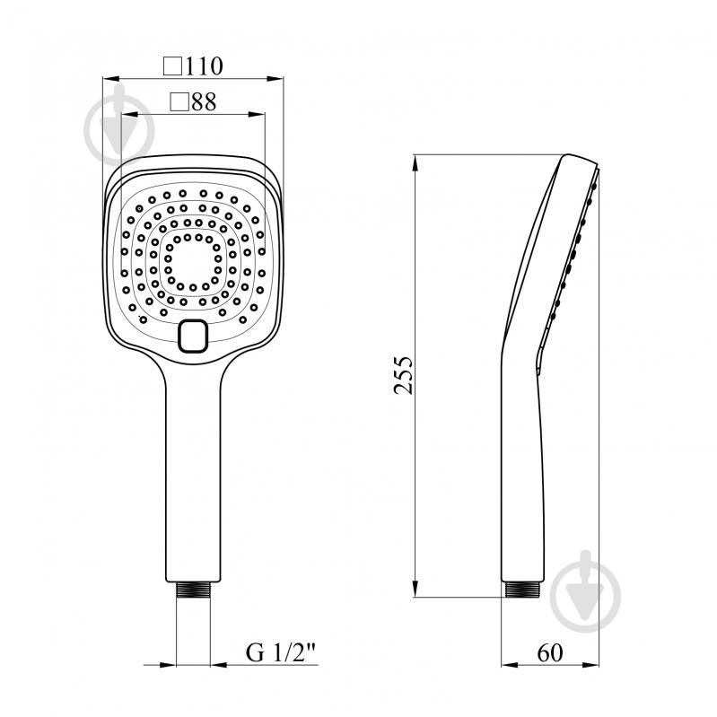 Лейка для душа Kroner KRM - C726 - фото 2